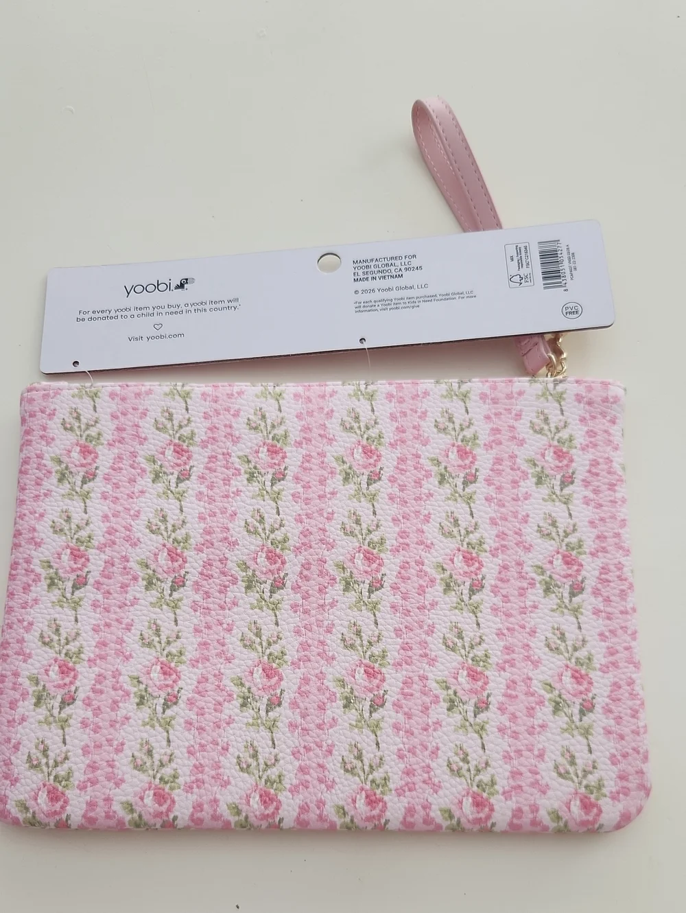 LoveShackFancy X Yoobi X Target Accessory Pouch Blue Pink Rose New With Tags